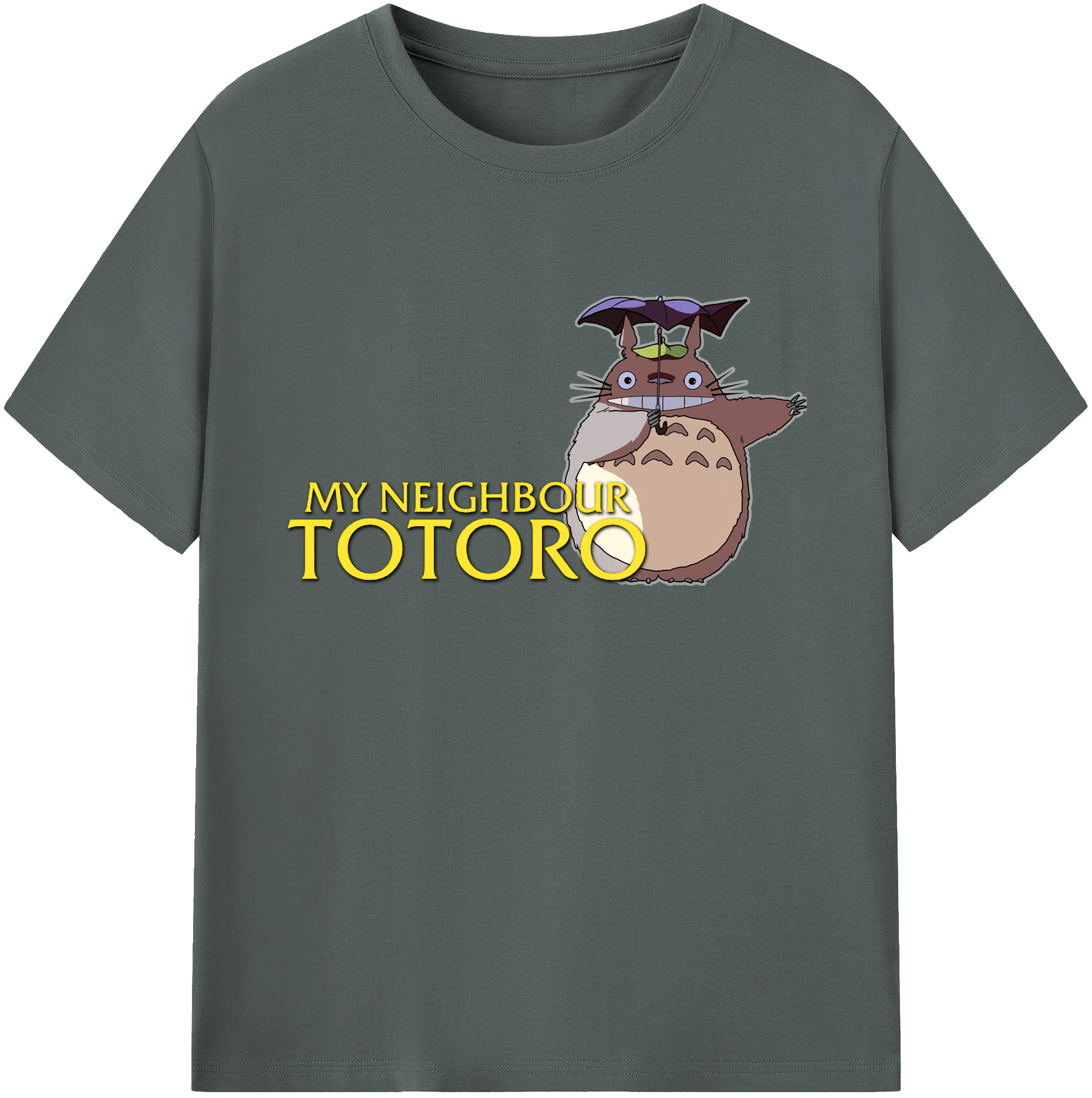 （画像用） となりのトトロ 草壁メイ 草壁サツキ My Neighbor Totoro Satsuki Kusakabe Mei Kusakabe 綿100％ メンズ半袖Tシャツ｜肌触りやわらか＆通気性